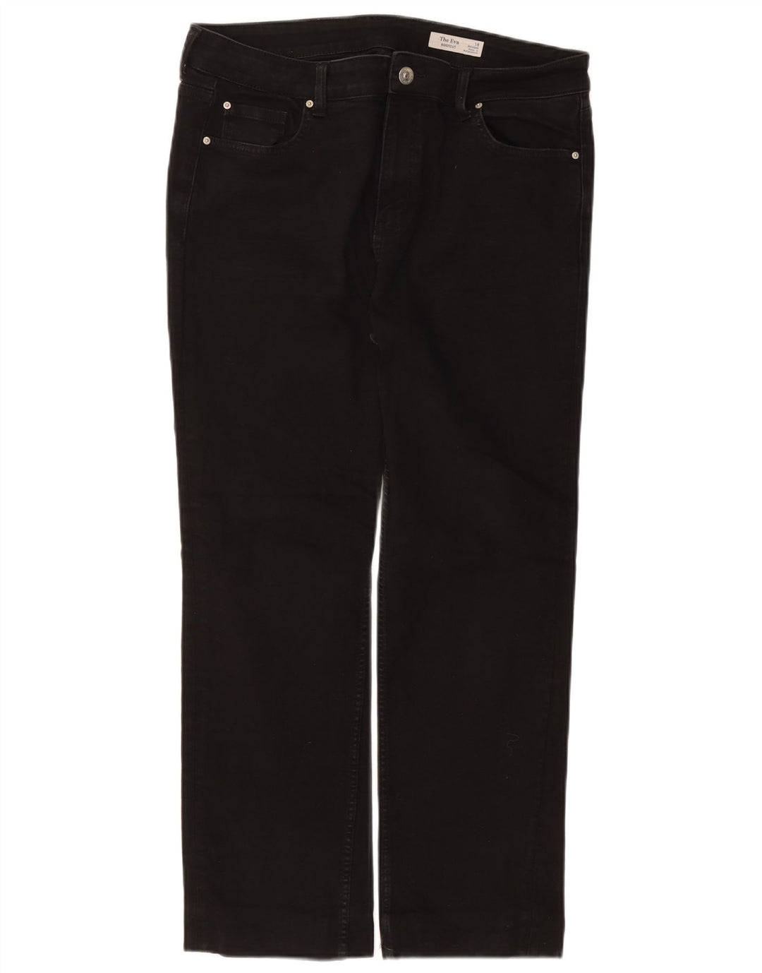 Calça jeans feminina Marks & Spencer Eva Regular Bootcut UK 18 XL W36 L27 preta