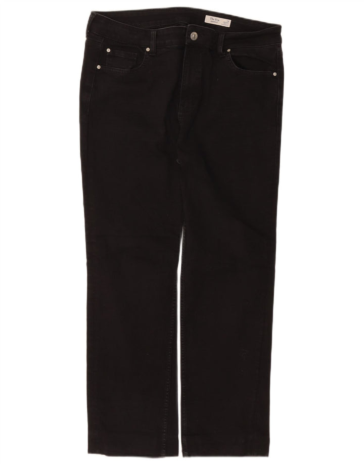 Calça jeans feminina Marks & Spencer Eva Regular Bootcut UK 18 XL W36 L27 preta