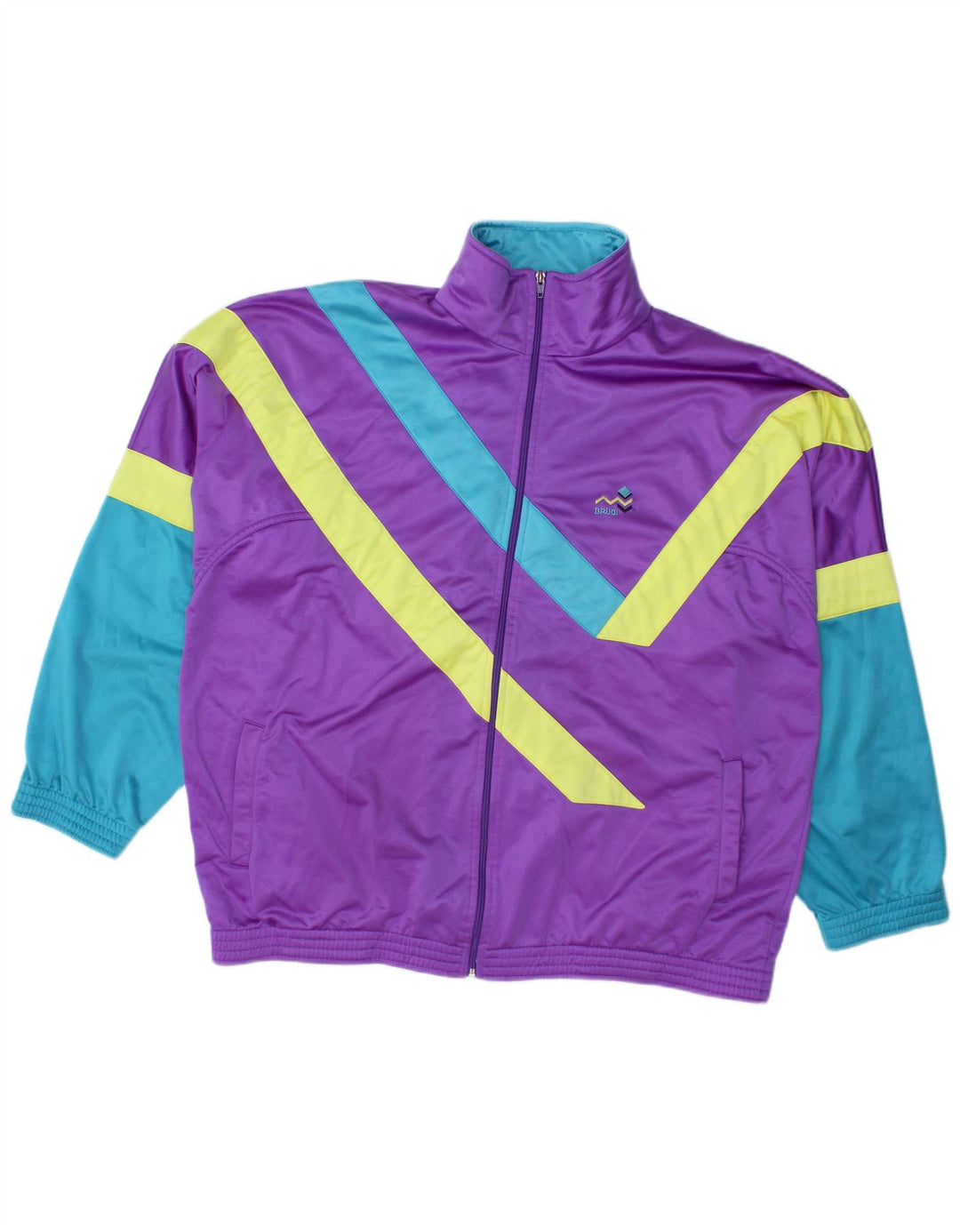 Brugi Mens Full Tracksuit XL Roxo Colourblock Poliéster