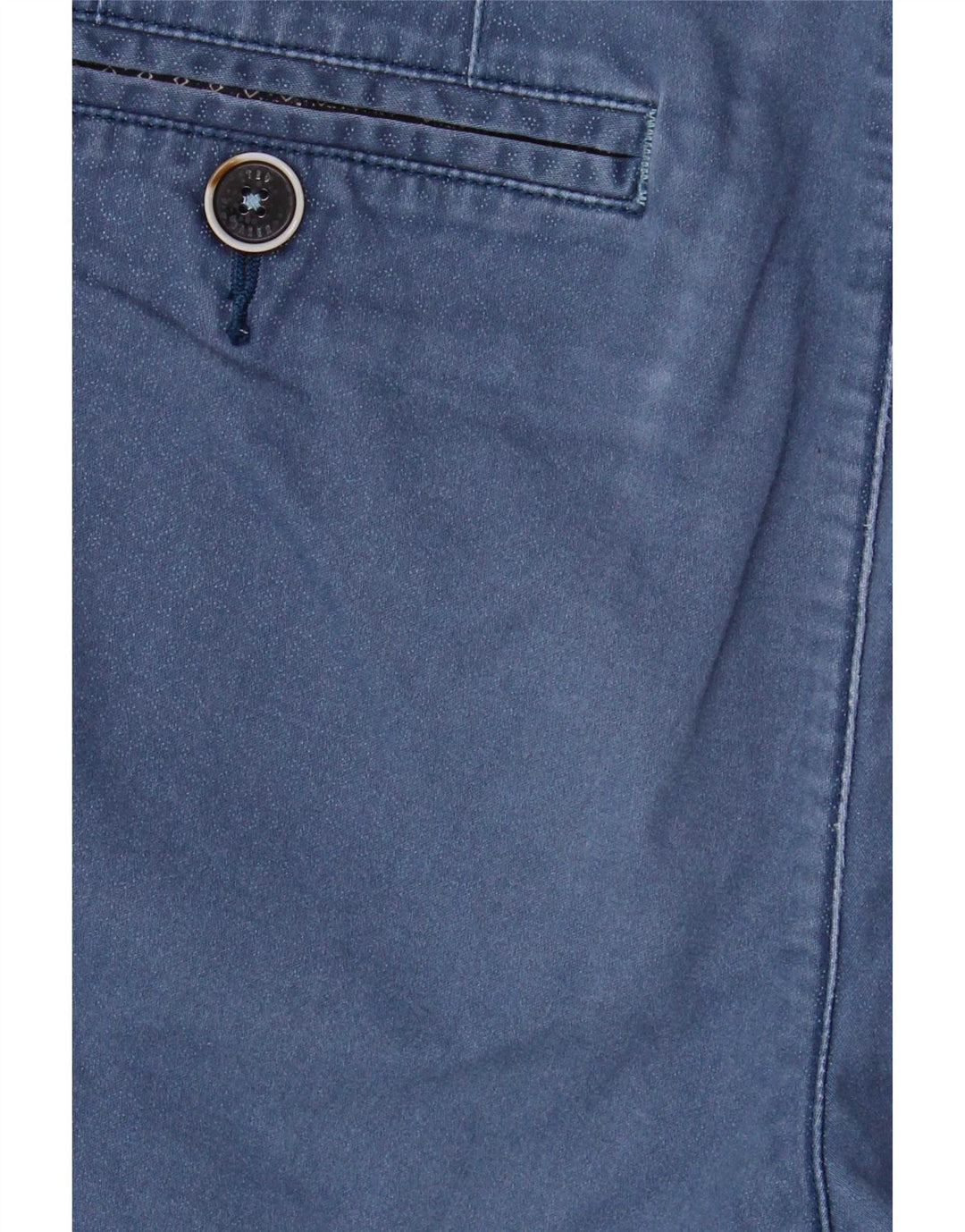Shorts Chino Masculino Ted Baker W32 Algodão Geométrico Azul Médio
