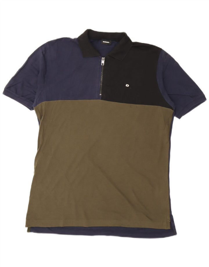 Camisa polo masculina Diesel XL colorido colorblock algodão
