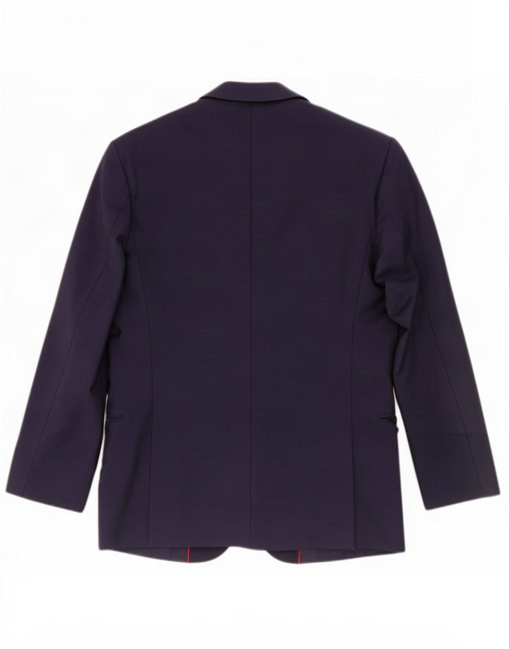 Jaqueta Blazer Masculina Hugo Boss com 2 Botões EU 48 Lã Azul Marinho Médio