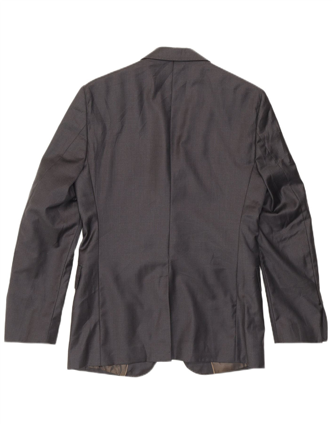 Jaqueta blazer masculina Zara com 2 botões Classic Fit UE 46 pequena lã cinza