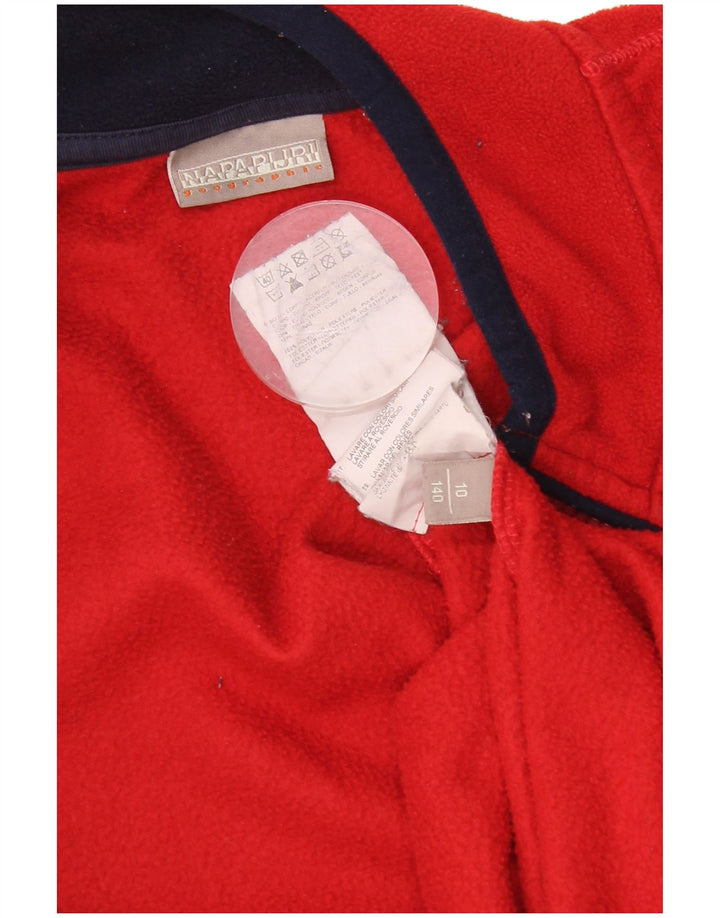Jaqueta de lã gráfica Napapijri Boys 9-10 anos poliéster vermelho
