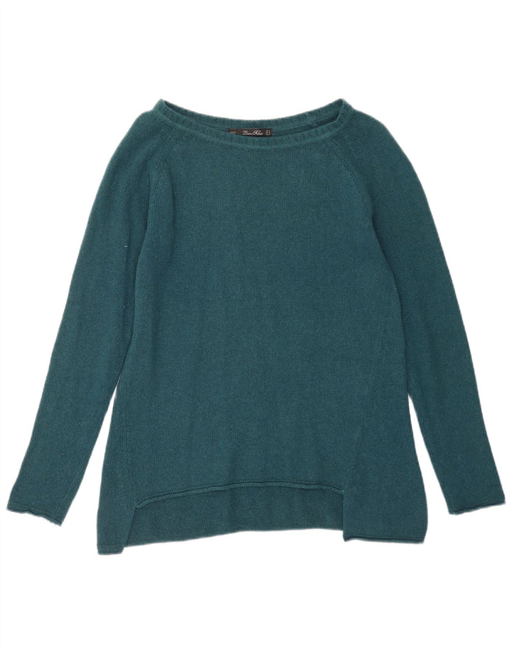 Zara Suéter feminino com gola canoa e gola redonda Reino Unido 14 verde médio