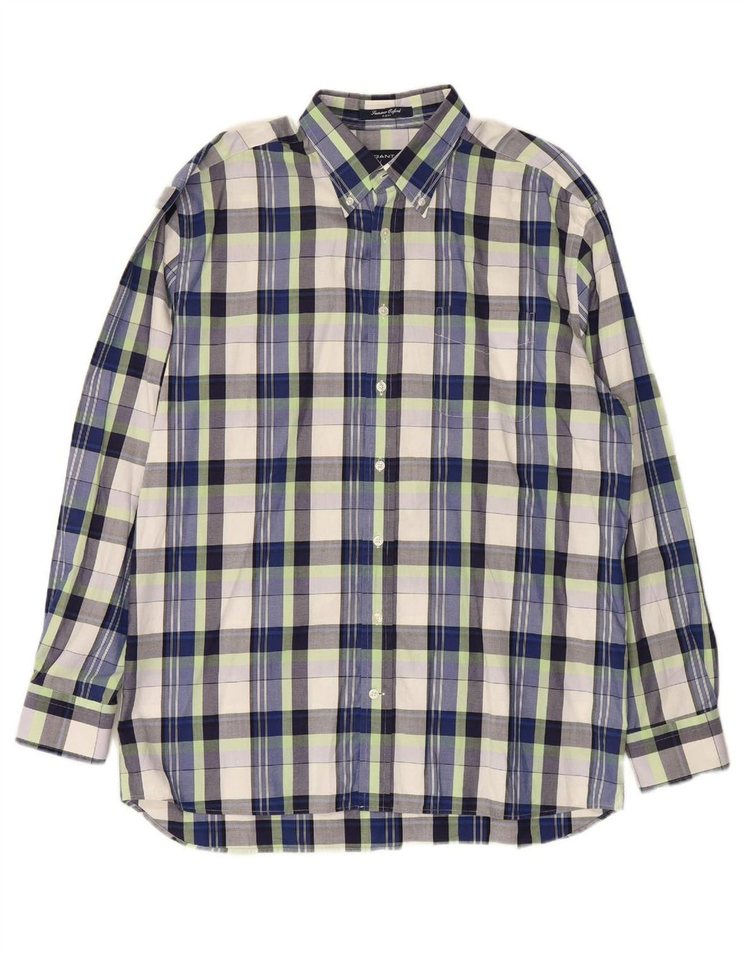 Camisa masculina GANT XL azul xadrez algodão