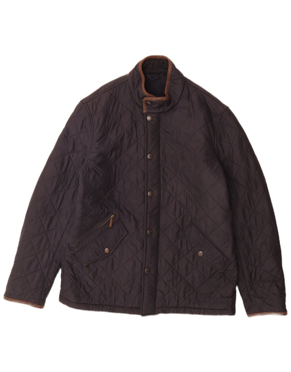 Jaqueta acolchoada masculina Barbour UK 40 grande azul marinho