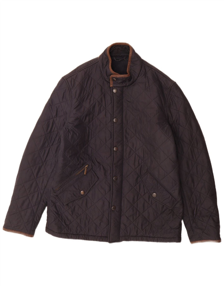 Jaqueta acolchoada masculina Barbour UK 40 grande azul marinho