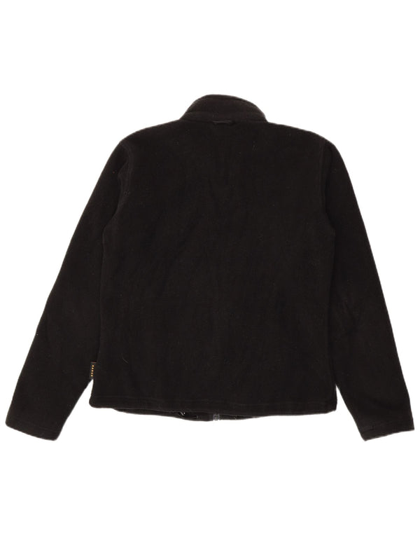 Jaqueta feminina de lã Jack Wolfskin UK 12/14 poliéster preto médio