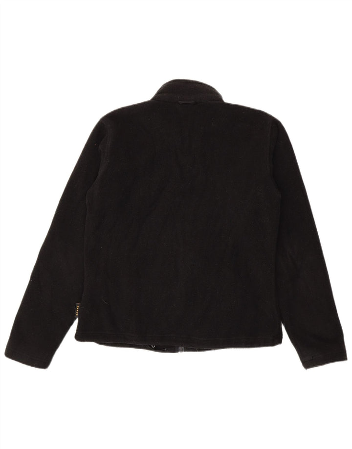 Jaqueta feminina de lã Jack Wolfskin UK 12/14 poliéster preto médio