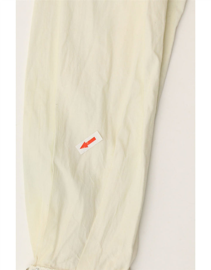 Blusa feminina vintage UK 12 médio off white floral