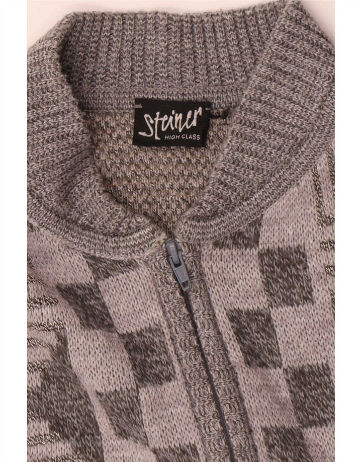 Steiner Mens Cardigan Sweater XL Multicolorido Geométrico