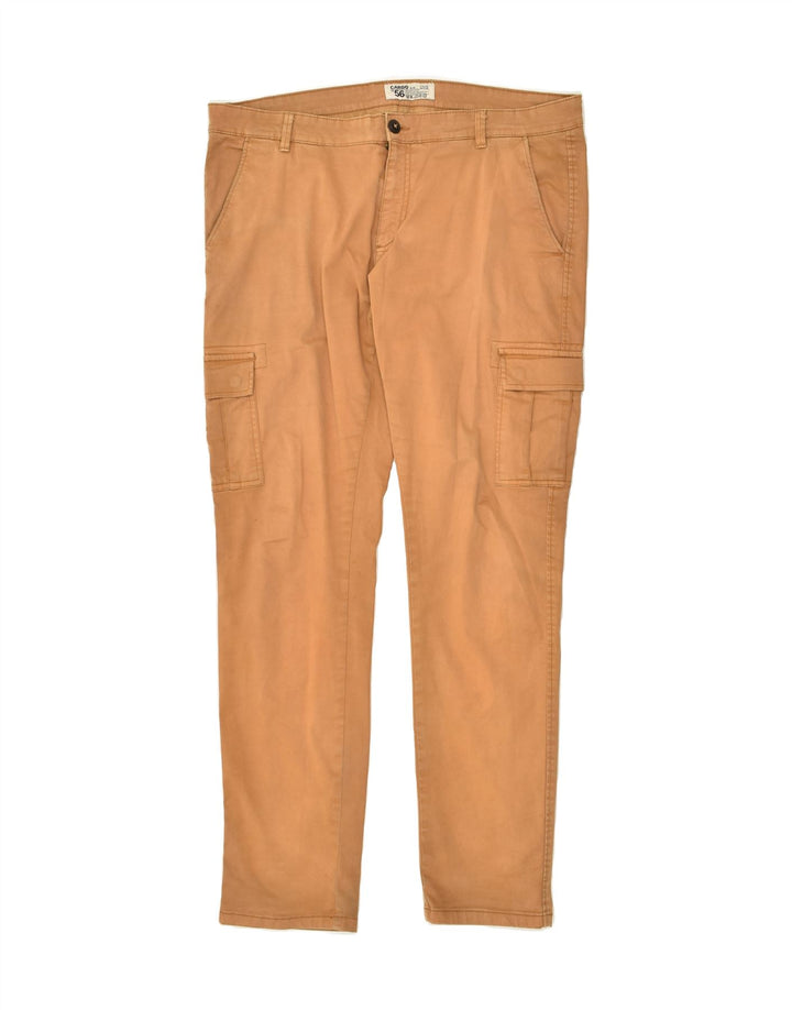 OVS Mens Slim Cargo Trousers W40 L33 Brown Cotton | Vintage OVS | Thrift | Second-Hand OVS | Used Clothing | Messina Hembry 