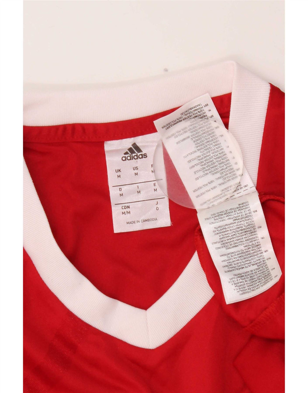 Adidas Mens Climalite Camiseta Top Médio Vermelho Colorblock Poliéster