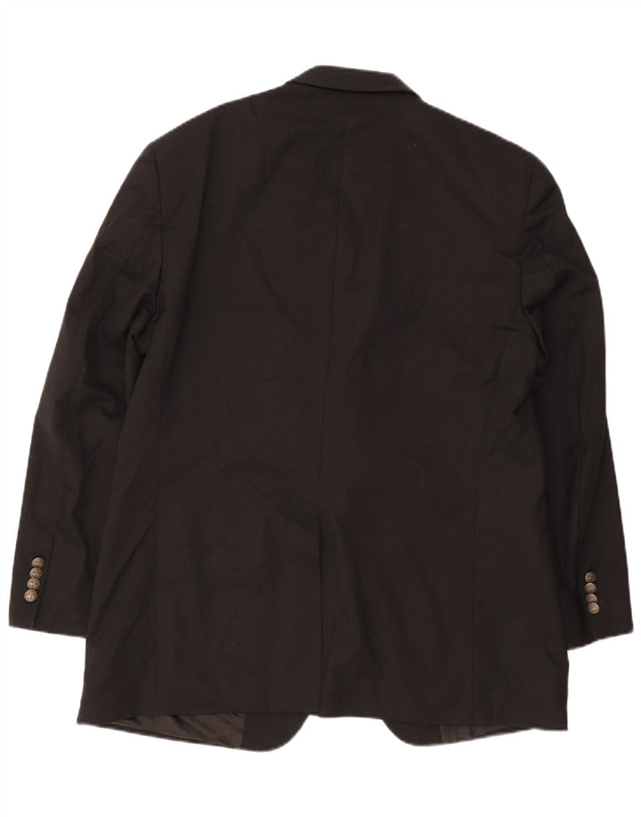 Jaqueta blazer masculina de 2 botões Brooks Brothers Reino Unido 44 2XL de lã preta clássica