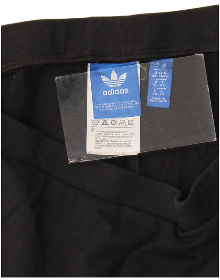 Leggings Adidas Femininas UK 14 Médio Algodão Preto