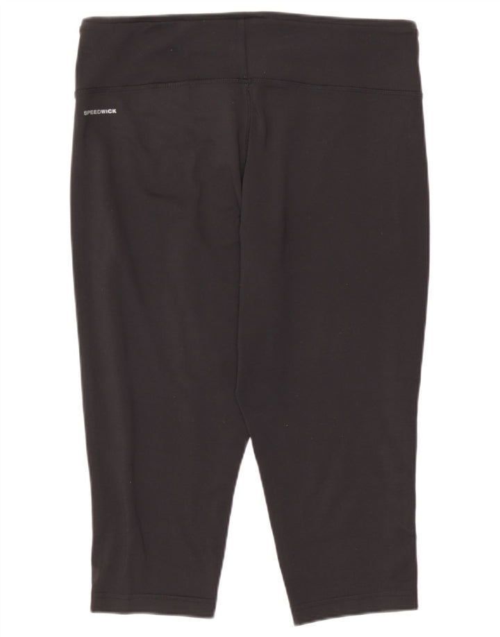 Leggings Capri Mulher Reebok UK 16/18 Grande Poliéster Preto