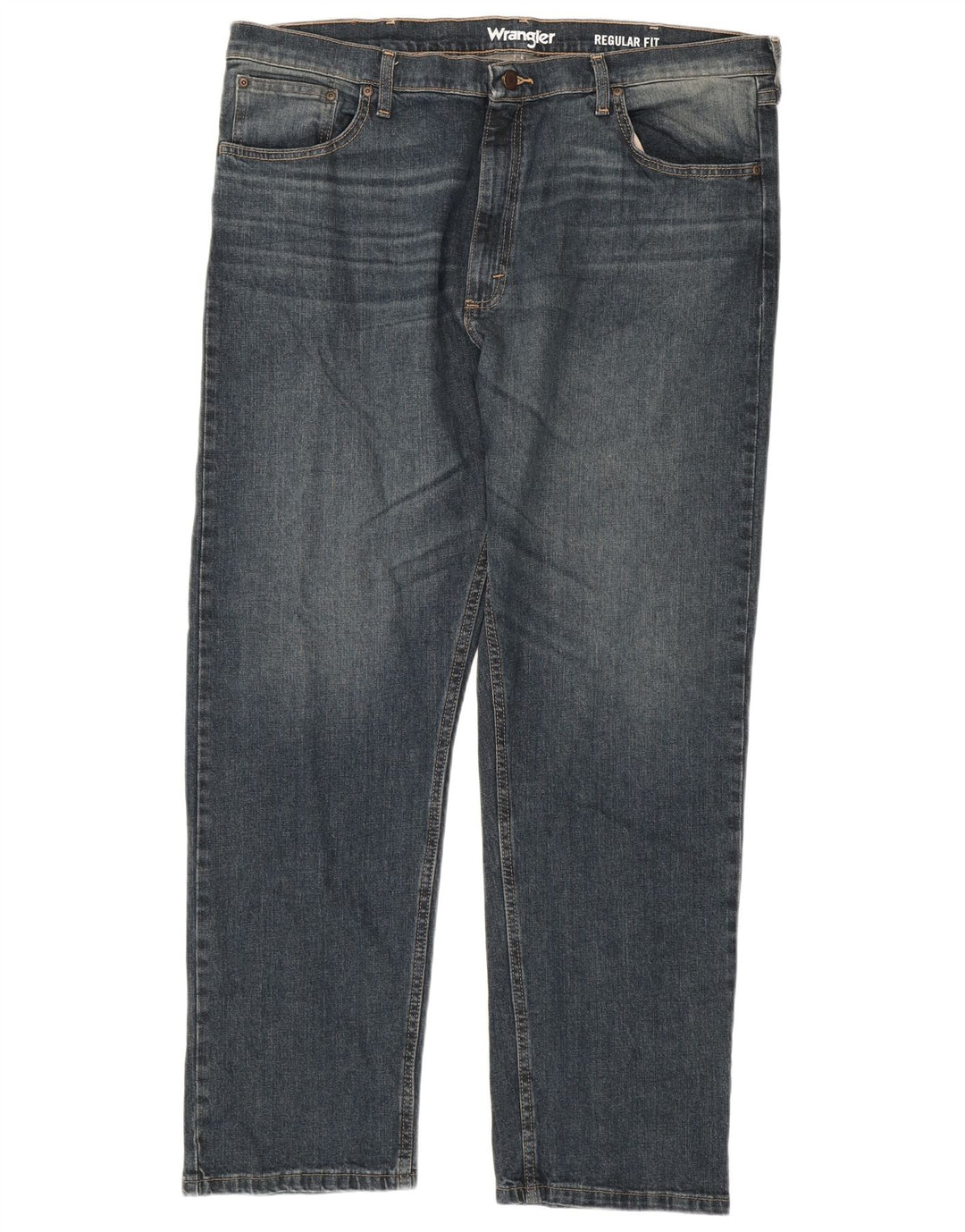 Wrangler Mens Regular Fit Straight Jeans W40 L30 Azul Algodão