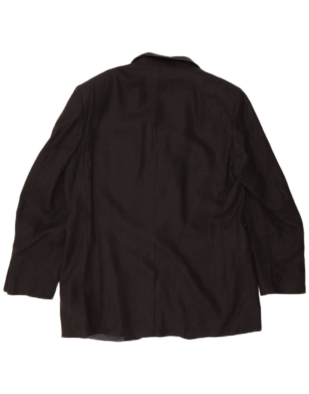 Jaqueta blazer masculina de 3 botões Marks & Spencer Reino Unido 40 grande linho preto