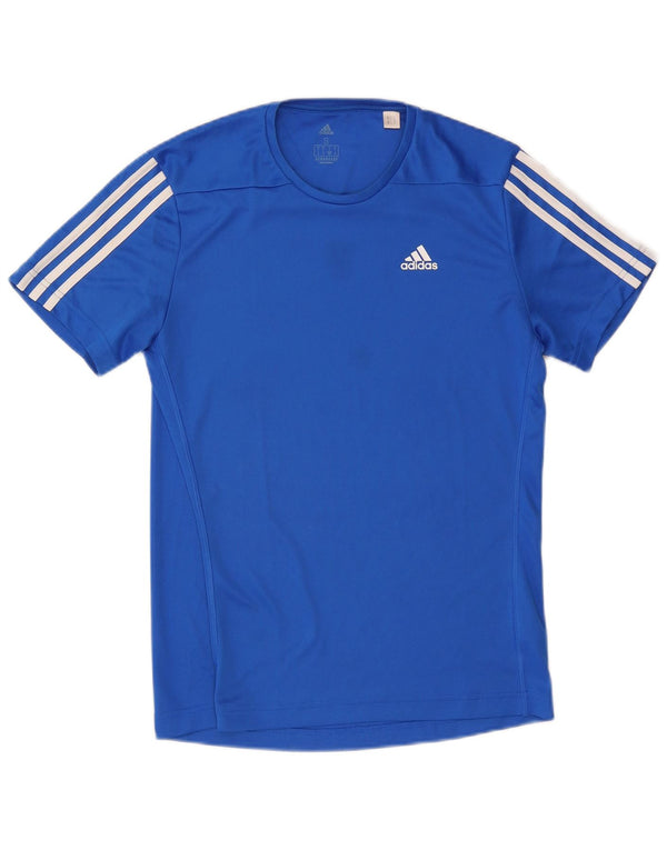 ADIDAS Mens Aeroready Camiseta Top Pequeno Azul Poliéster