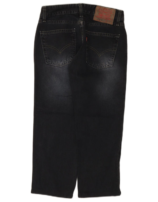 Calça jeans feminina Levi's 557 cintura baixa capri W25 L22 algodão preto