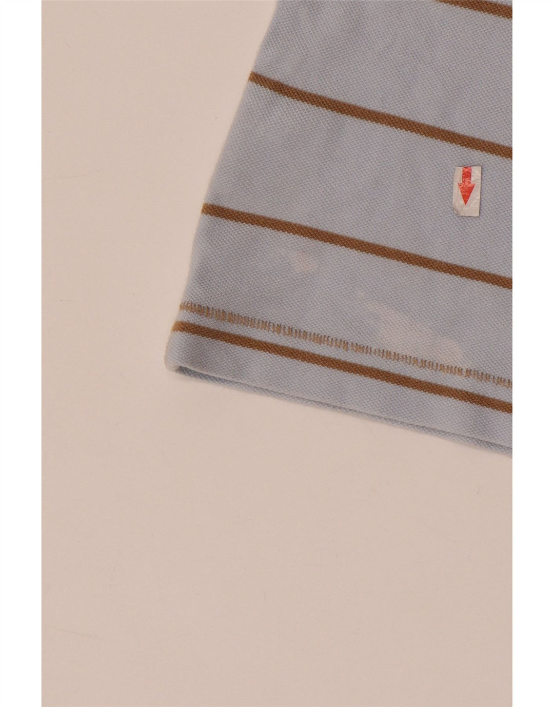 Camisa polo masculina Gant grande algodão listrado azul
