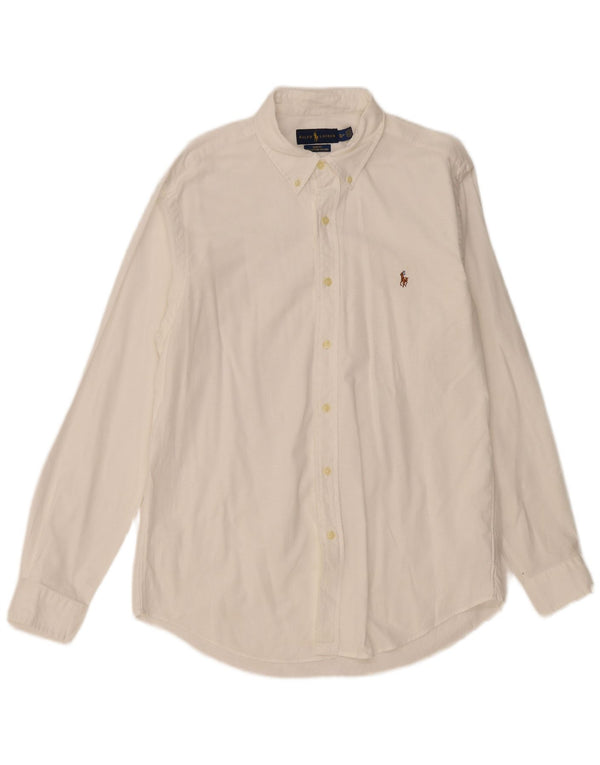 Ralph Lauren Mens Camisa Slim Fit XL Algodão Branco