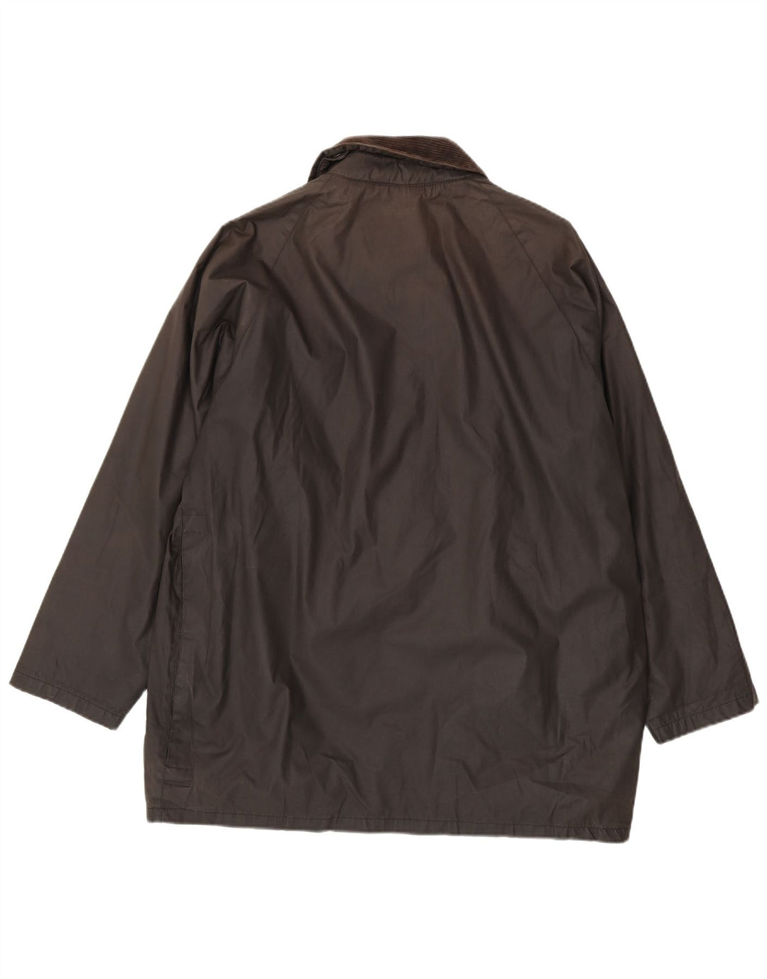 Jaqueta masculina vintage de algodão encerado UK 44 2XL preta