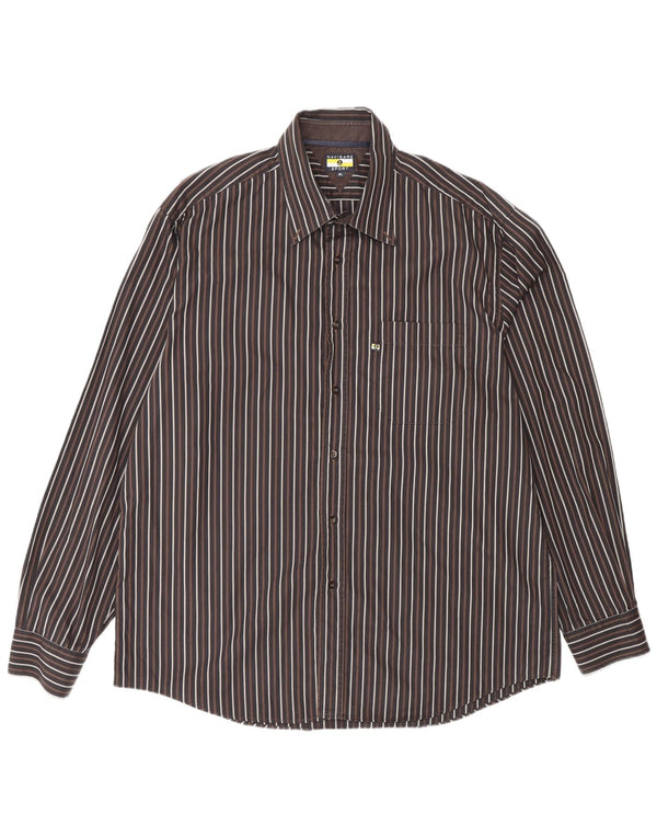 Camisa masculina Navigare XL listrada marrom