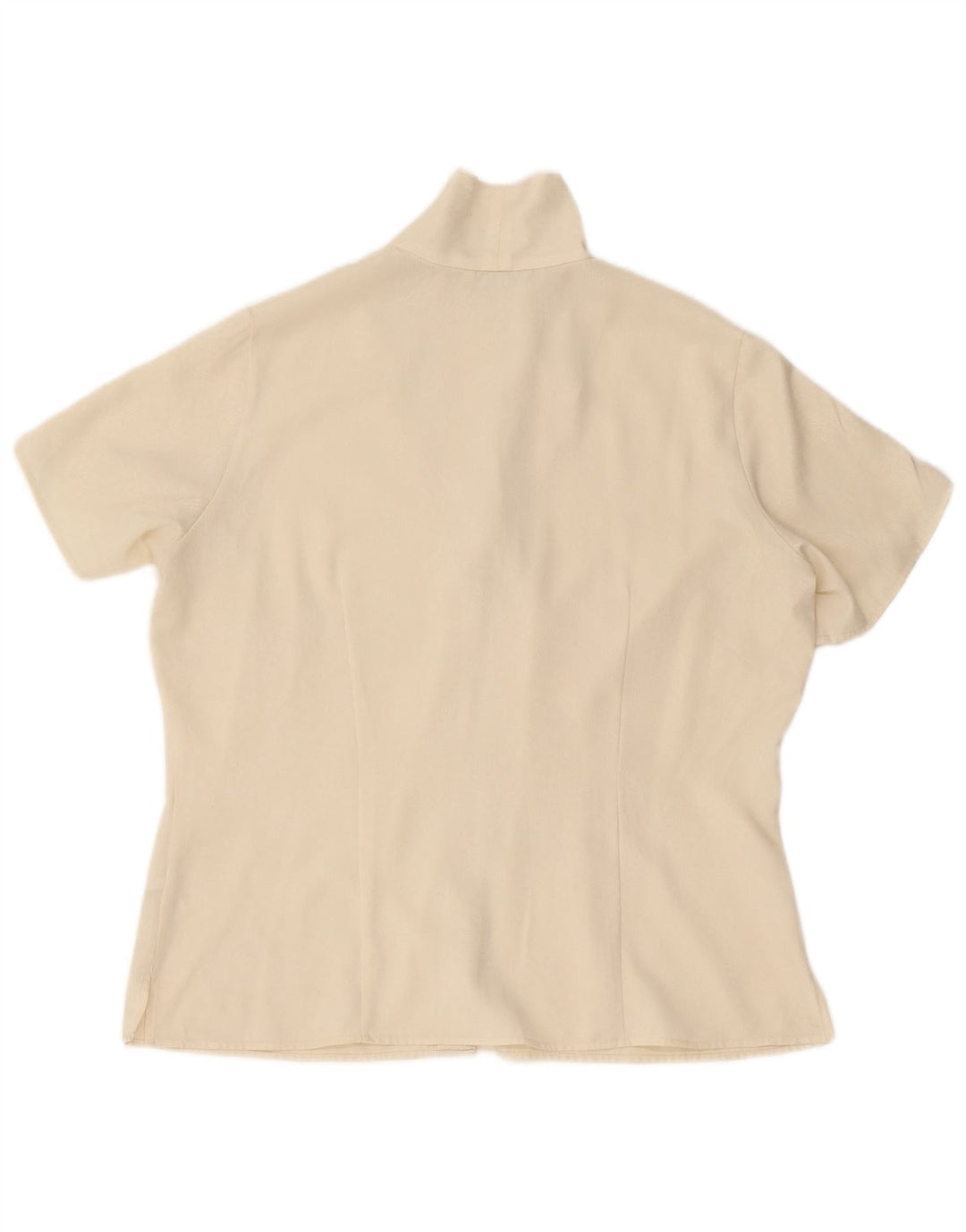 Blusa feminina de manga curta Marks & Spencer Reino Unido 16 grande bege