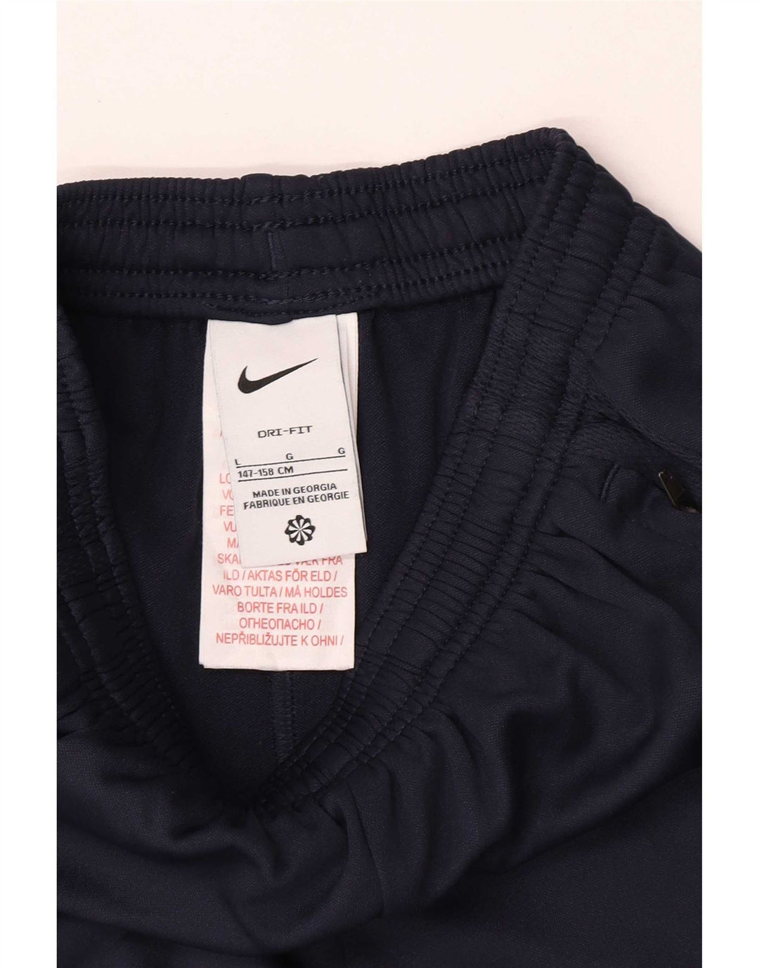 Calça de treino Nike Boys 12-13 anos grande azul marinho poliéster