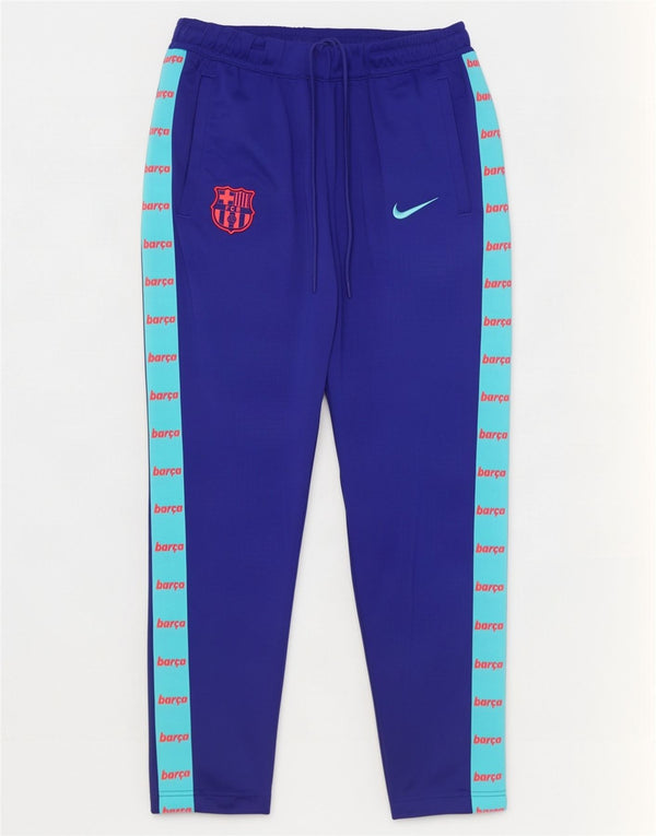 Nike Mens Barcelona Graphic Tracksuit Trousers Medium Blue Colourblock