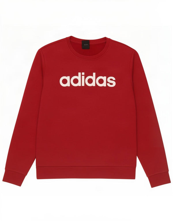 Adidas feminino gráfico moletom jumper reino unido 12/14 médio vermelho