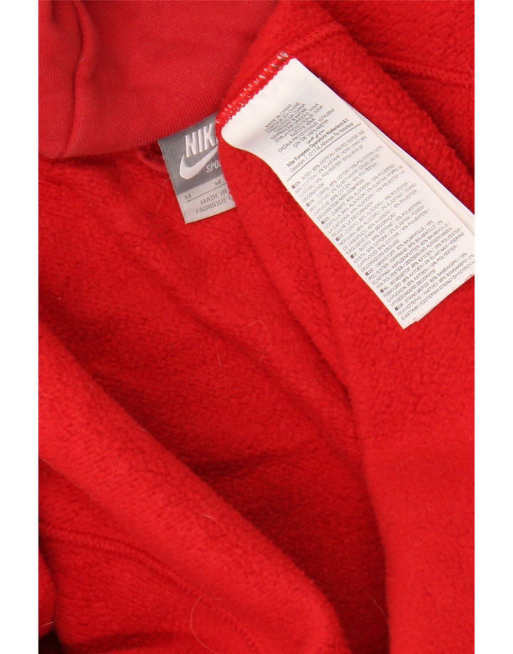 Suéter Nike masculino com capuz e zíper médio algodão vermelho