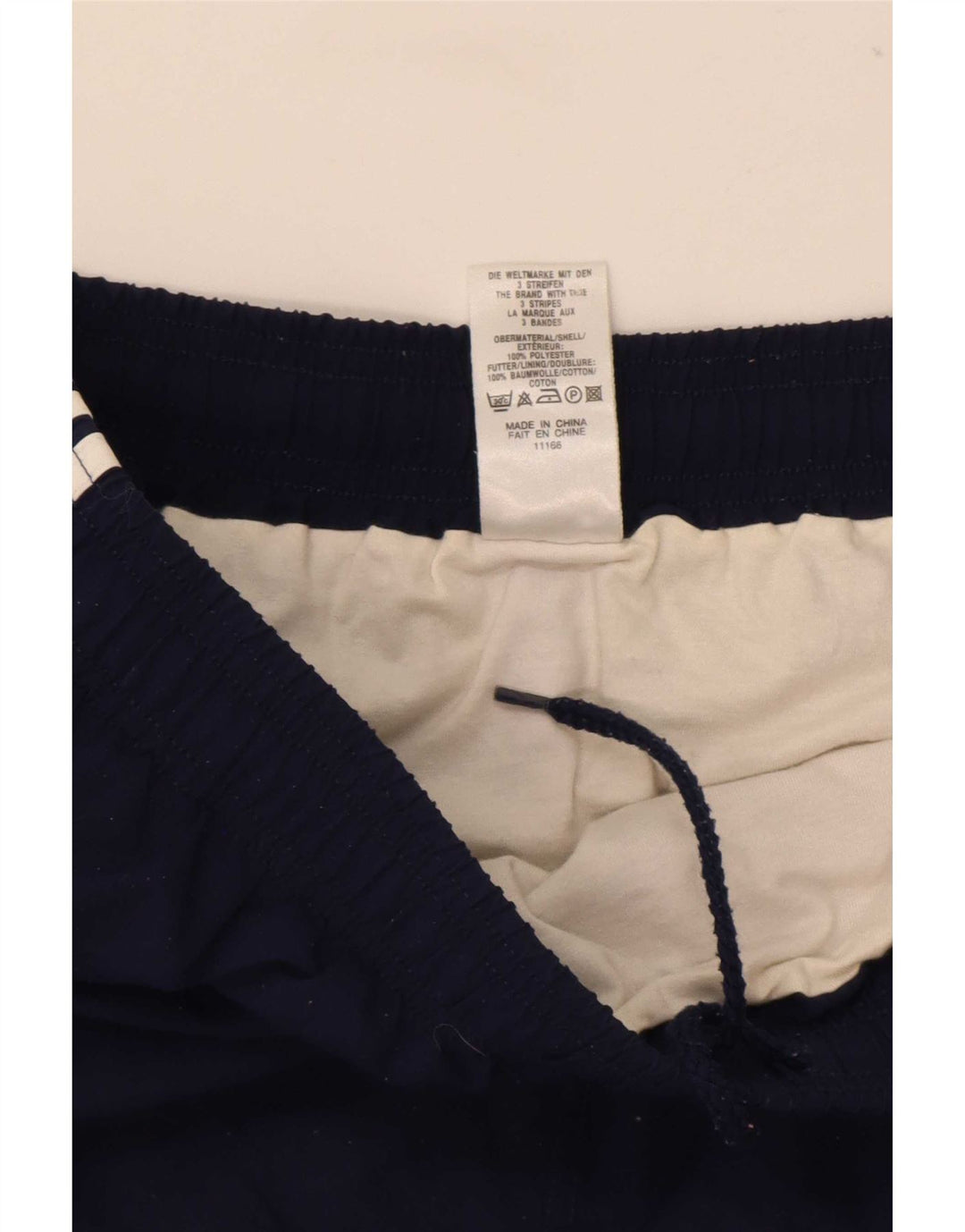 Shorts esportivos masculinos Adidas grandes poliéster azul marinho
