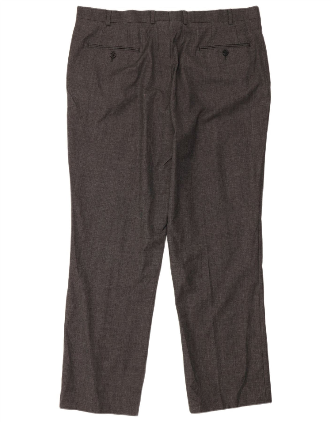 Calça masculina de terno reto TED BAKER W40 L32 lã cinza