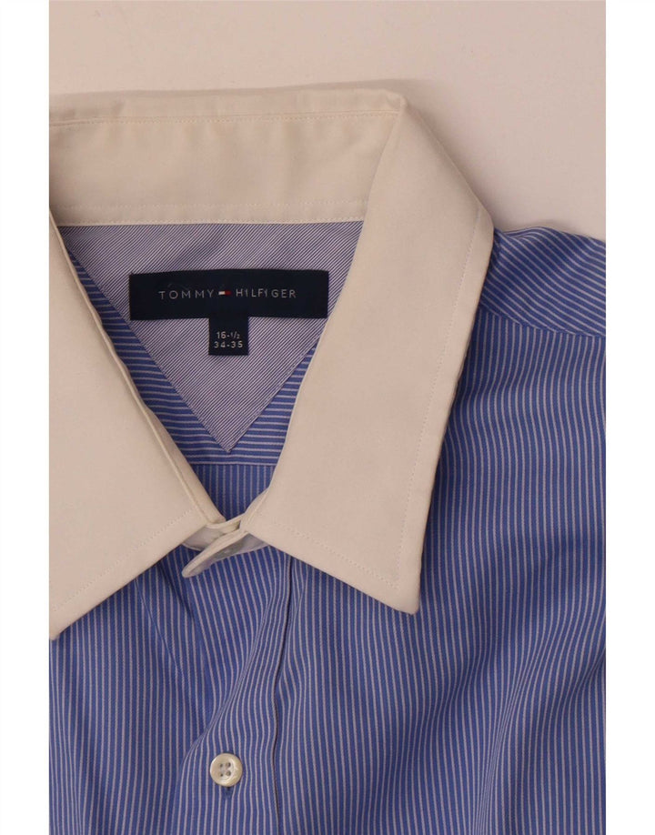 Camisa masculina Tommy Hilfiger tamanho 16 1/2 listra azul grande