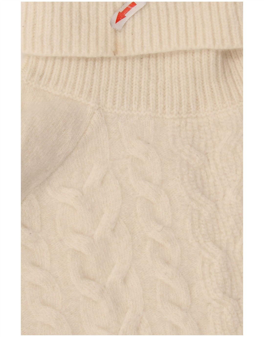Suéter feminino Reiss com gola redonda e lã branca média UK 14
