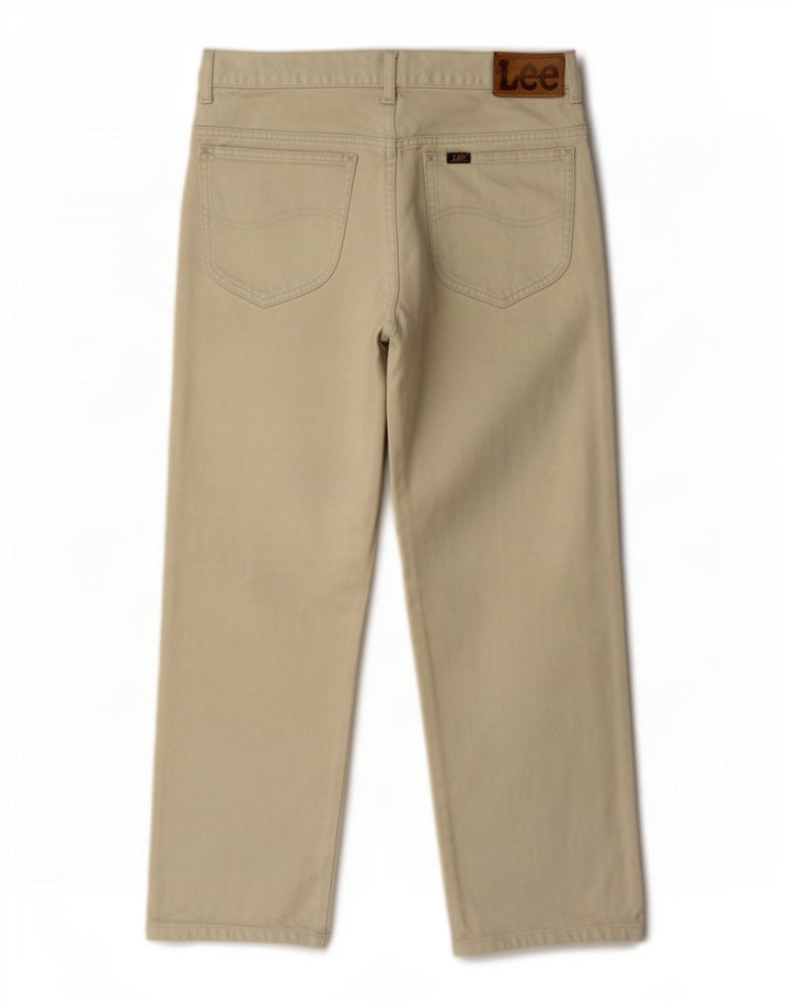 Calça jeans reta masculina Lee W36 L27 bege