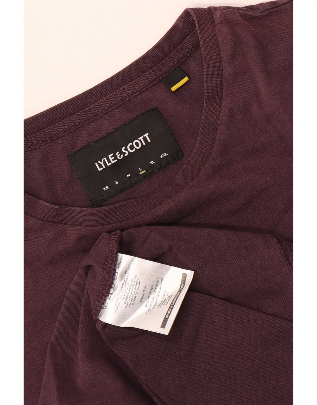 Camiseta masculina Lyle & Scott grande algodão marrom