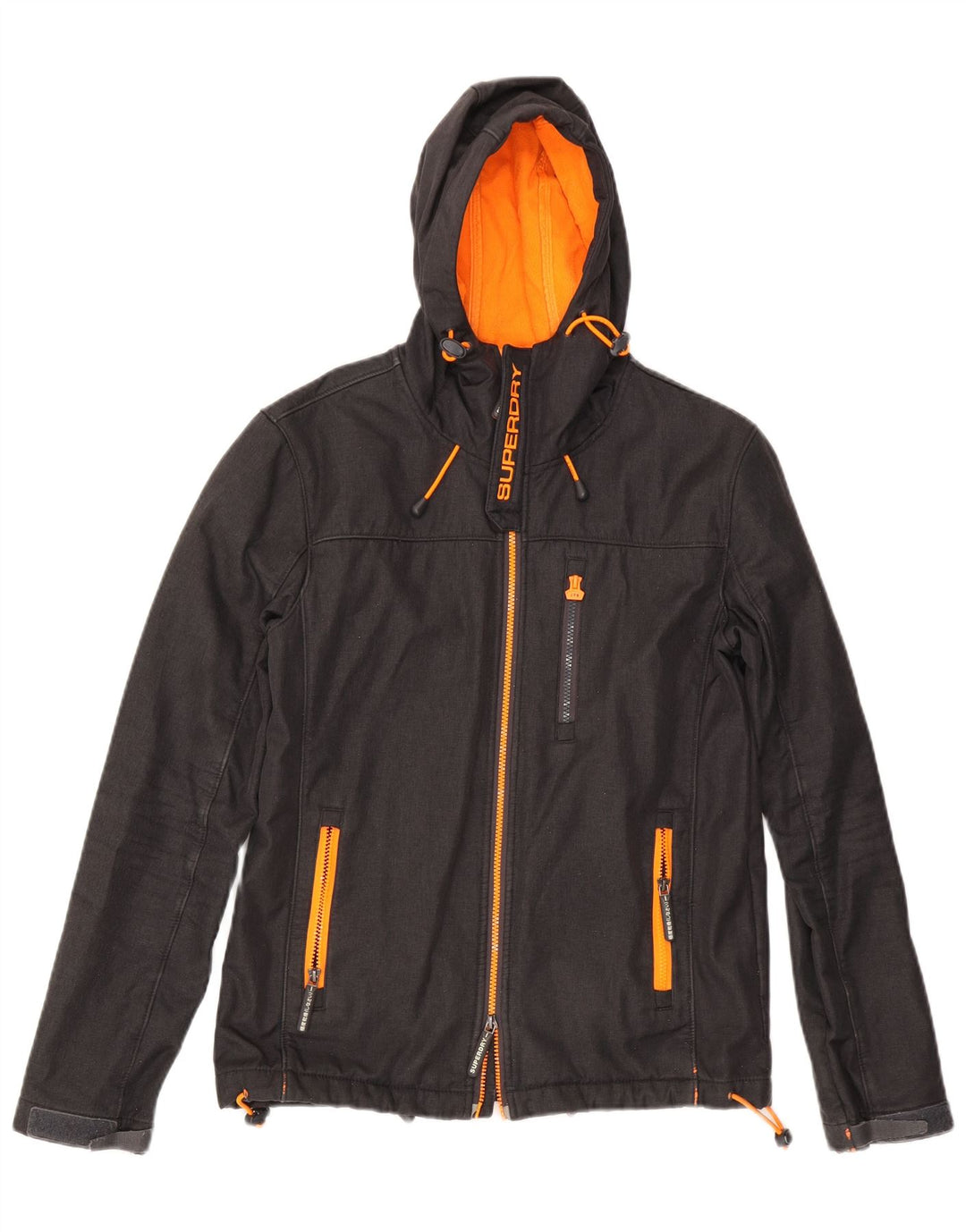 Jaqueta corta-vento masculina SUPERDRY Windtrekker com capuz Reino Unido 38 médio preto