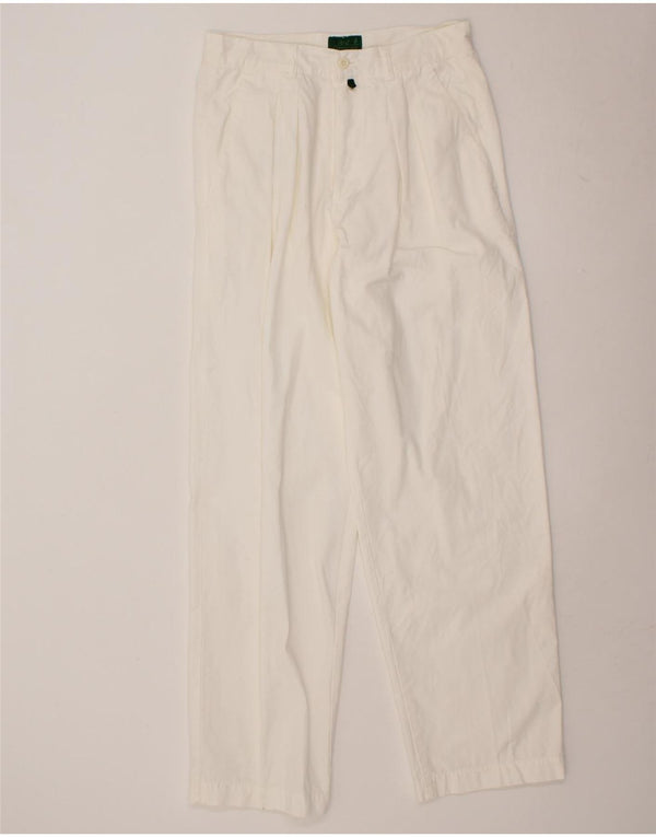 BEST COMPANY Mens Pegged Chino Trousers W32 L32 White