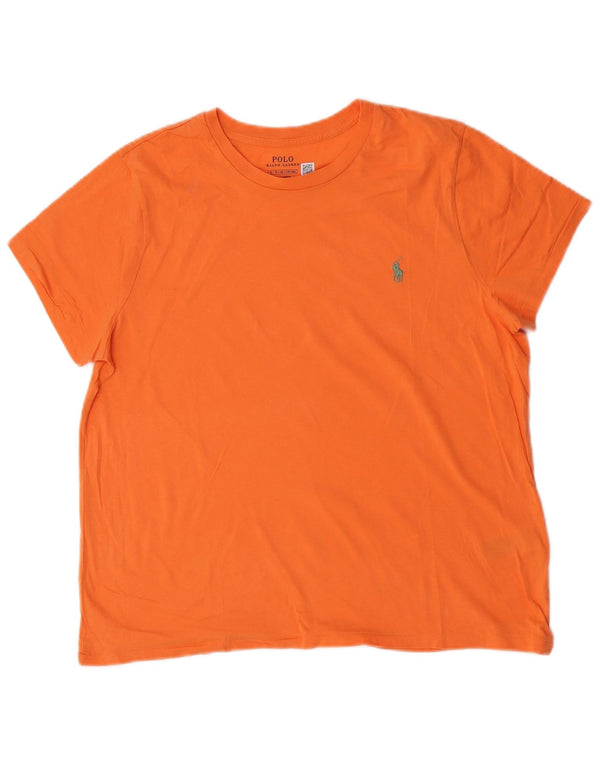 Polo Ralph Lauren Camiseta Feminina Top UK 18 XL Laranja Algodão