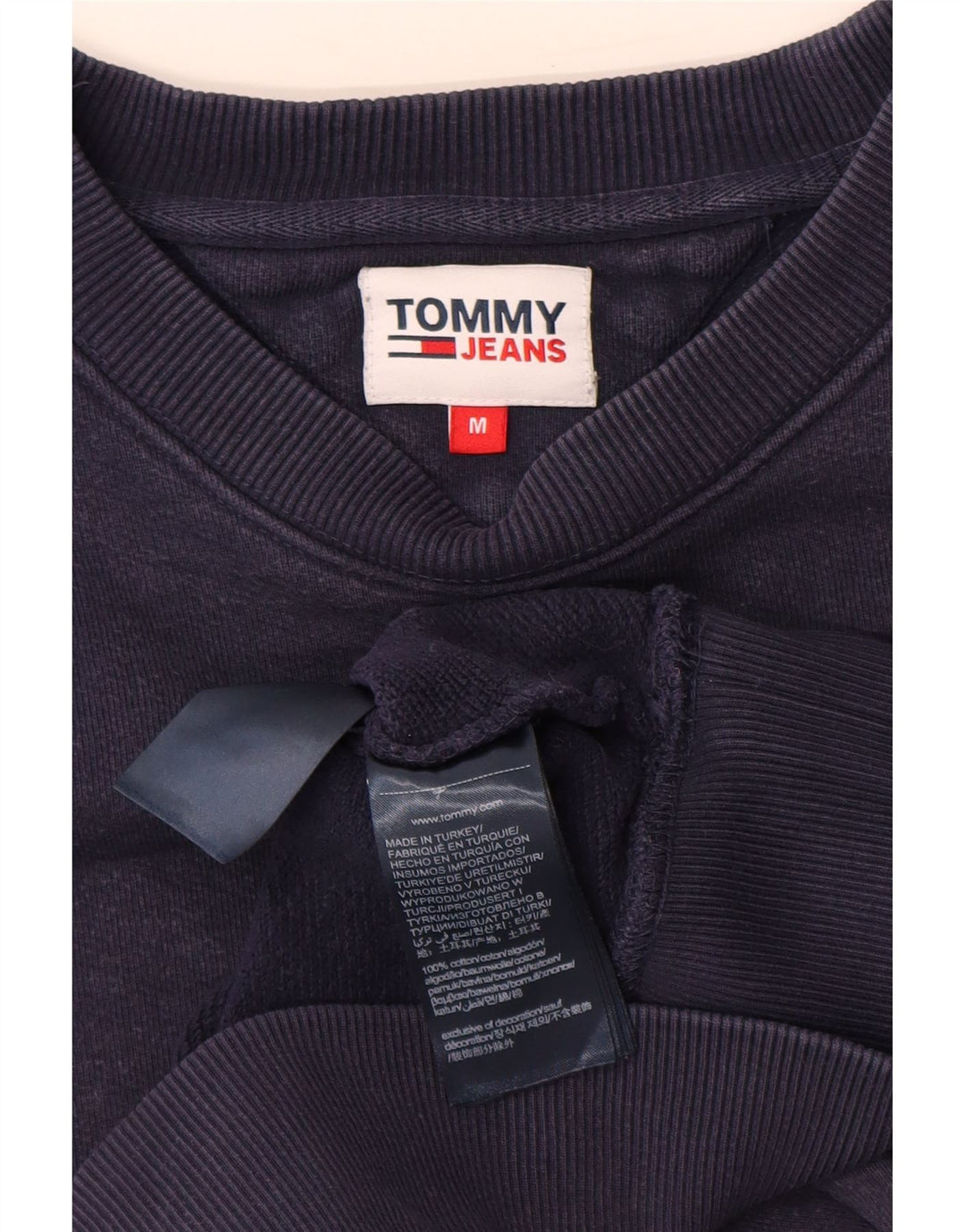 Suéter feminino TOMMY HILFIGER UK 14 médio azul marinho algodão