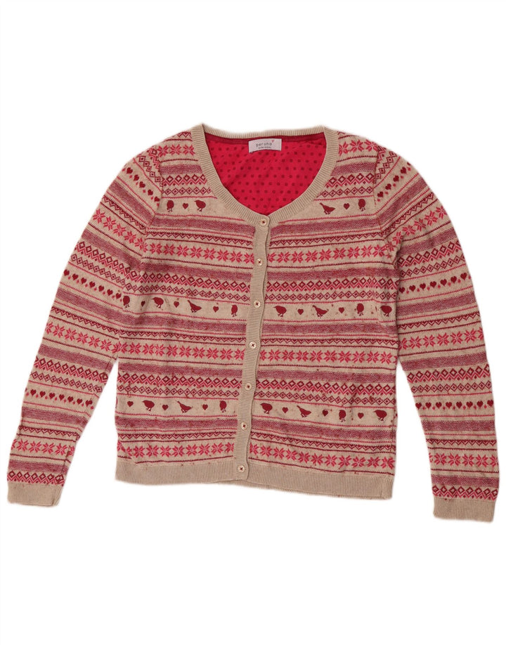 Marks & Spencer Suéter feminino Per Una Cardigan Reino Unido 12 Médio Bege