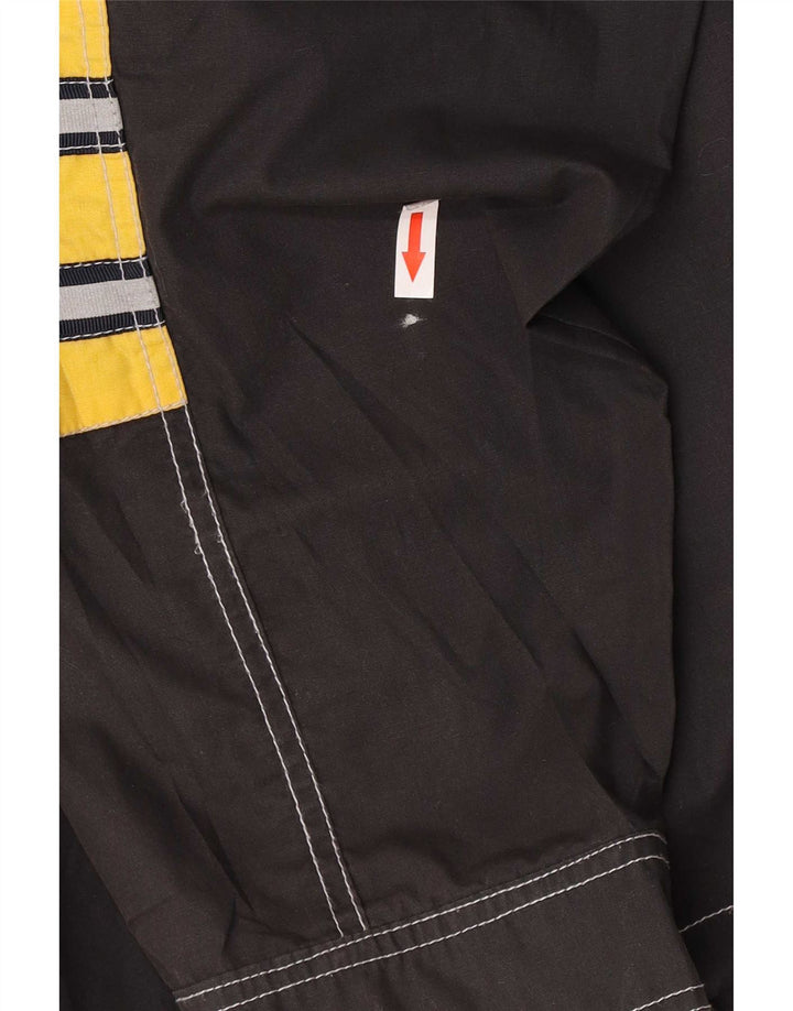 Brugi Mens Tracksuit Top Jacket IT 50 Grande Preto Colorblock Poliéster