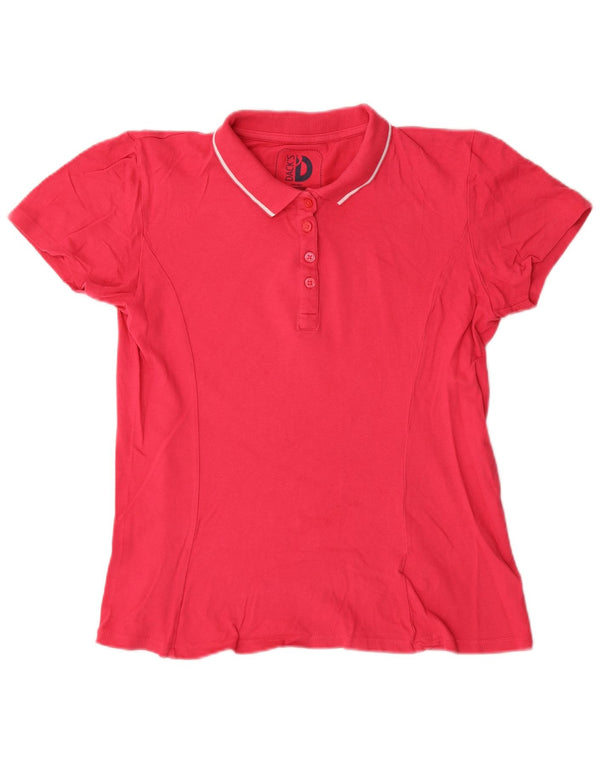 Camisa polo feminina Dack UK 18 XL algodão vermelho