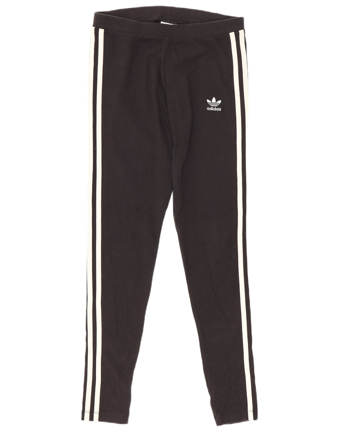 Leggings Adidas Femininas UK 10 Pequenas Algodão Preto