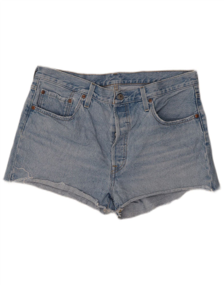Shorts jeans feminino LEVI'S W33 grande algodão azul
