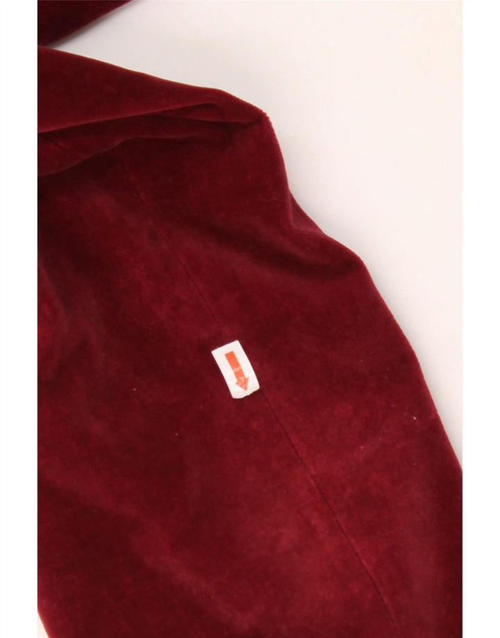 Jaqueta blazer feminina de veludo com 2 botões COUNTRY CASUALS Reino Unido 14 grande Borgonha